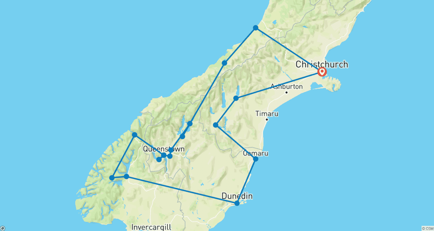 خريطة مسار عجائب الجنوب (2025/2026)