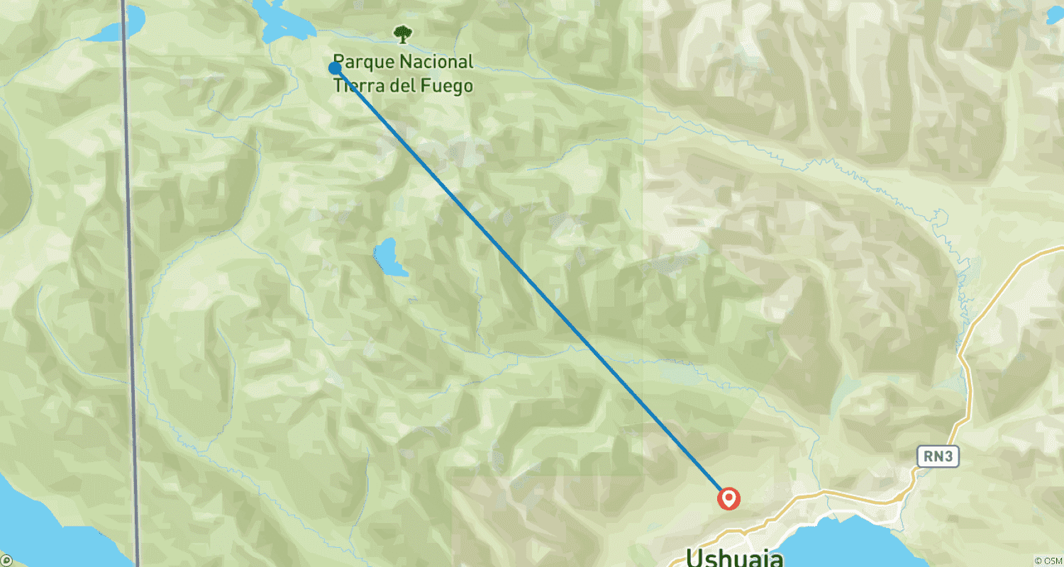 خريطة مسار Argentina: Ushuaia Tour - 4 days