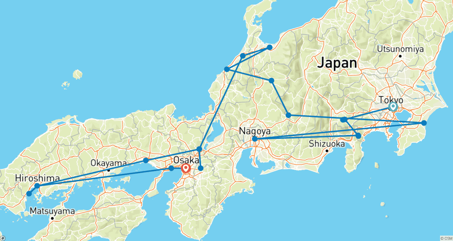 Mapa trasy: Japonia w Pigułce 2026