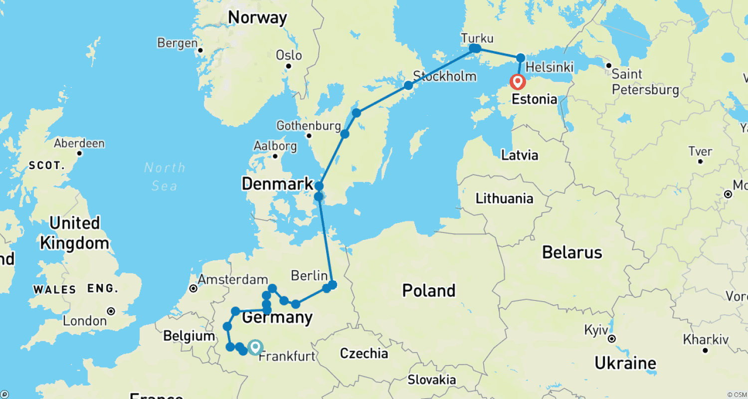 Mapa trasy: German Trek End Tallinn