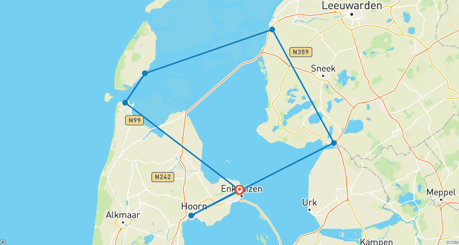 Mapa trasy: MS Rigoletto - North Holland