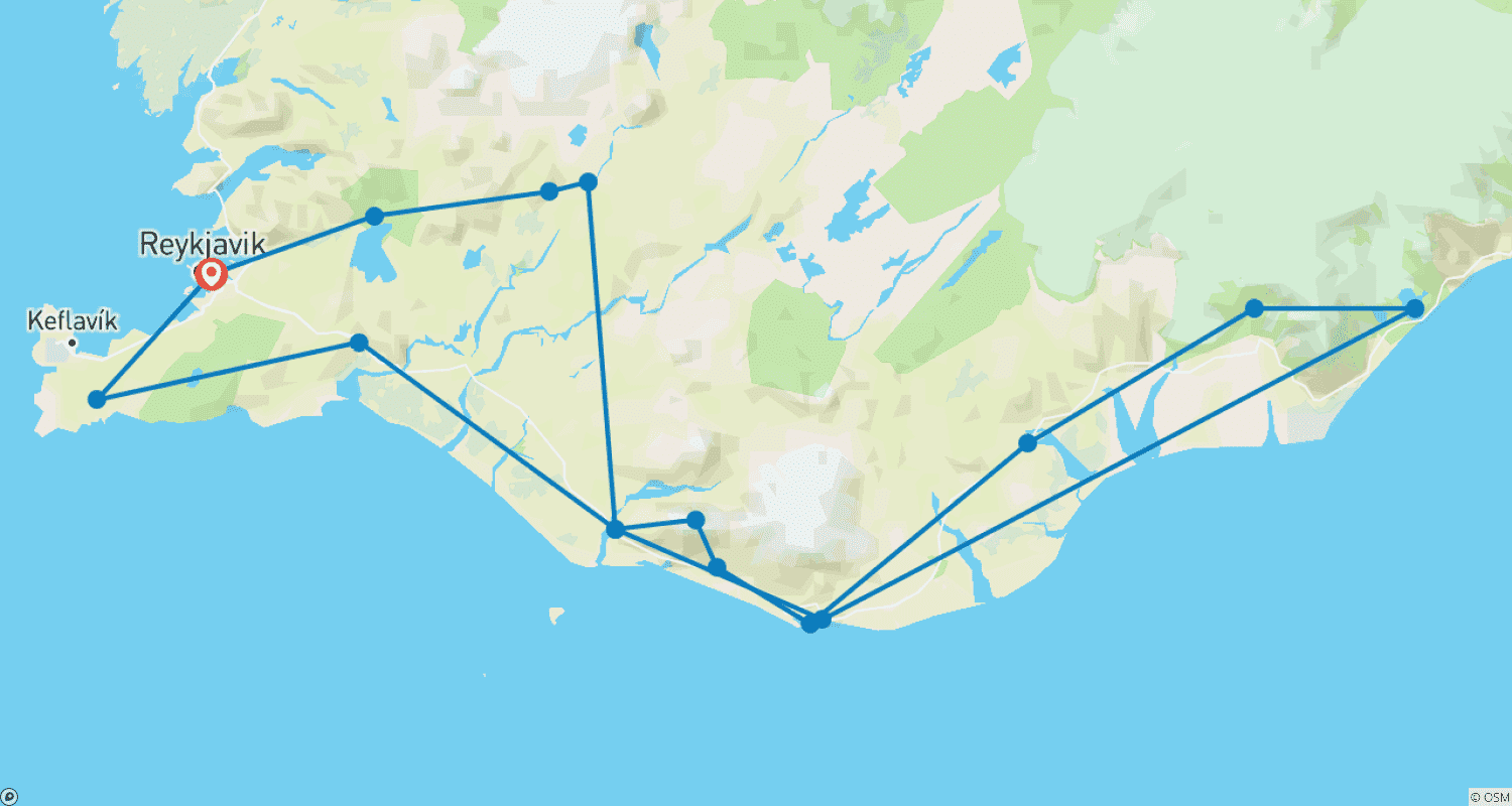 Mapa trasy: Ukryte Moce i Północne Słońce