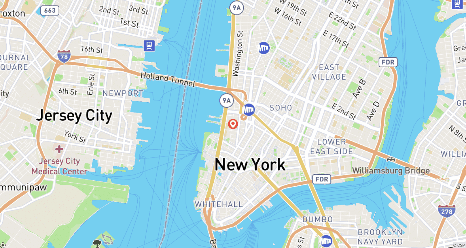 Mapa trasy: USA Podróż kulturalna Nowy Jork z Metropolitan Museum of Art