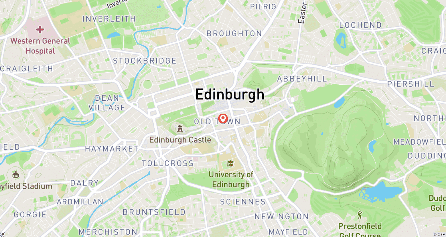 Mapa do percurso de 4 Dias em Edimburgo: Explore a Capital Histórica da Escócia