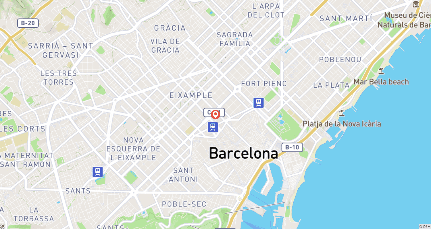 Mapa do percurso de 5 Dias em Barcelona Incluindo Girona e Costa Brava