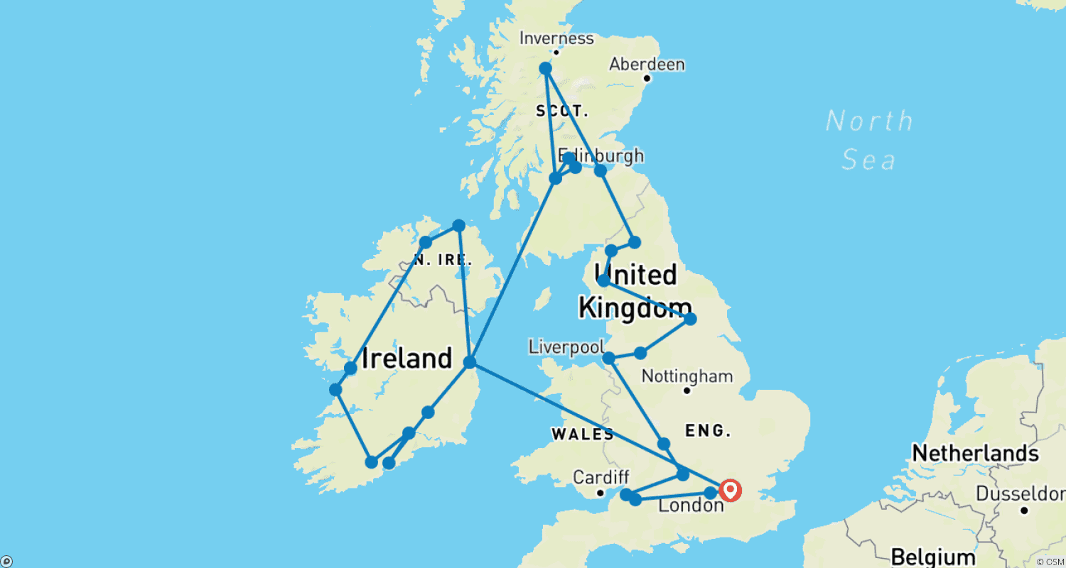 Mapa do percurso de Great Britain and Ireland (Age 27-35)