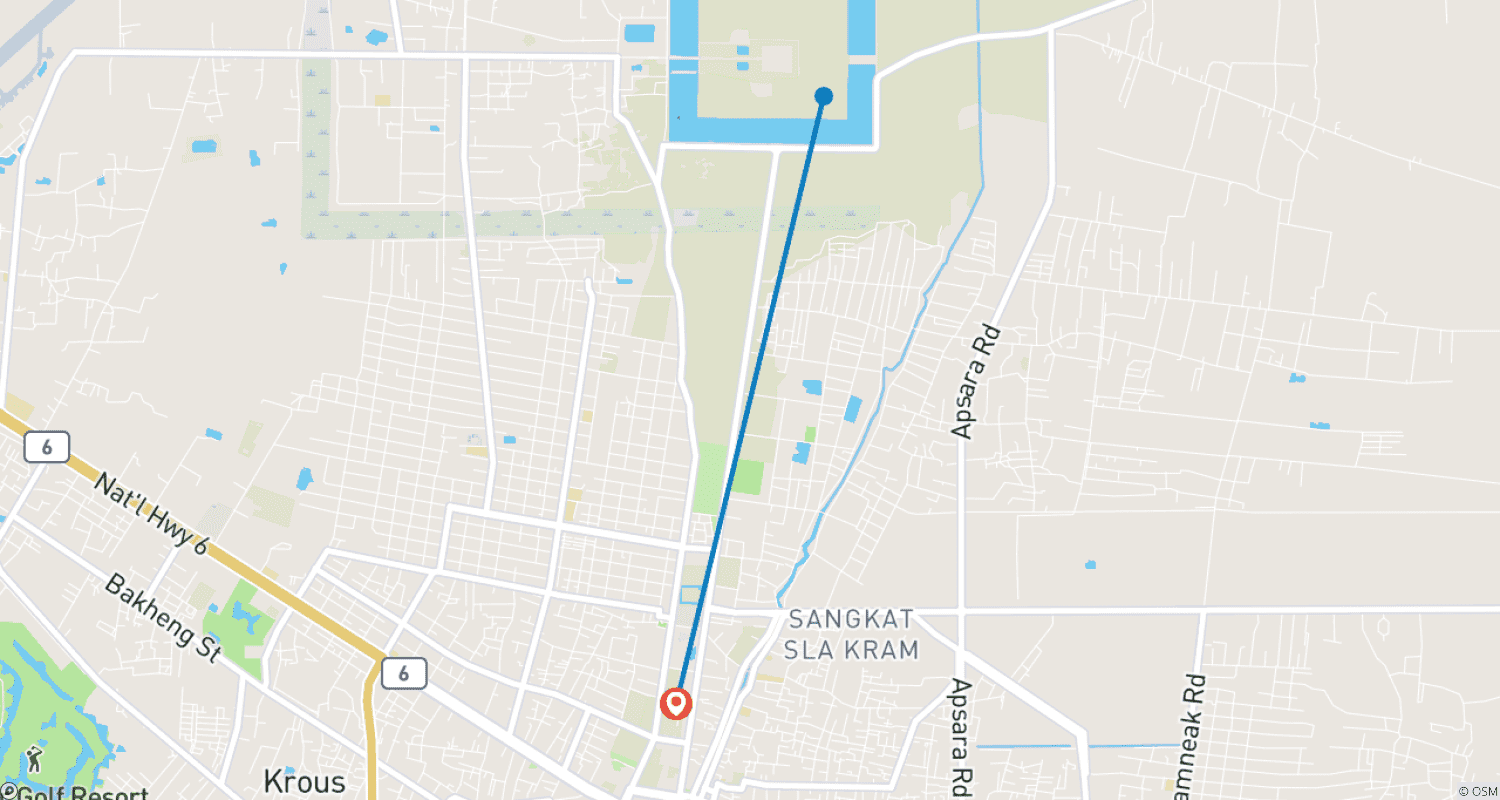 Mapa trasy: Explore Angkor 3 Days 2 Nights