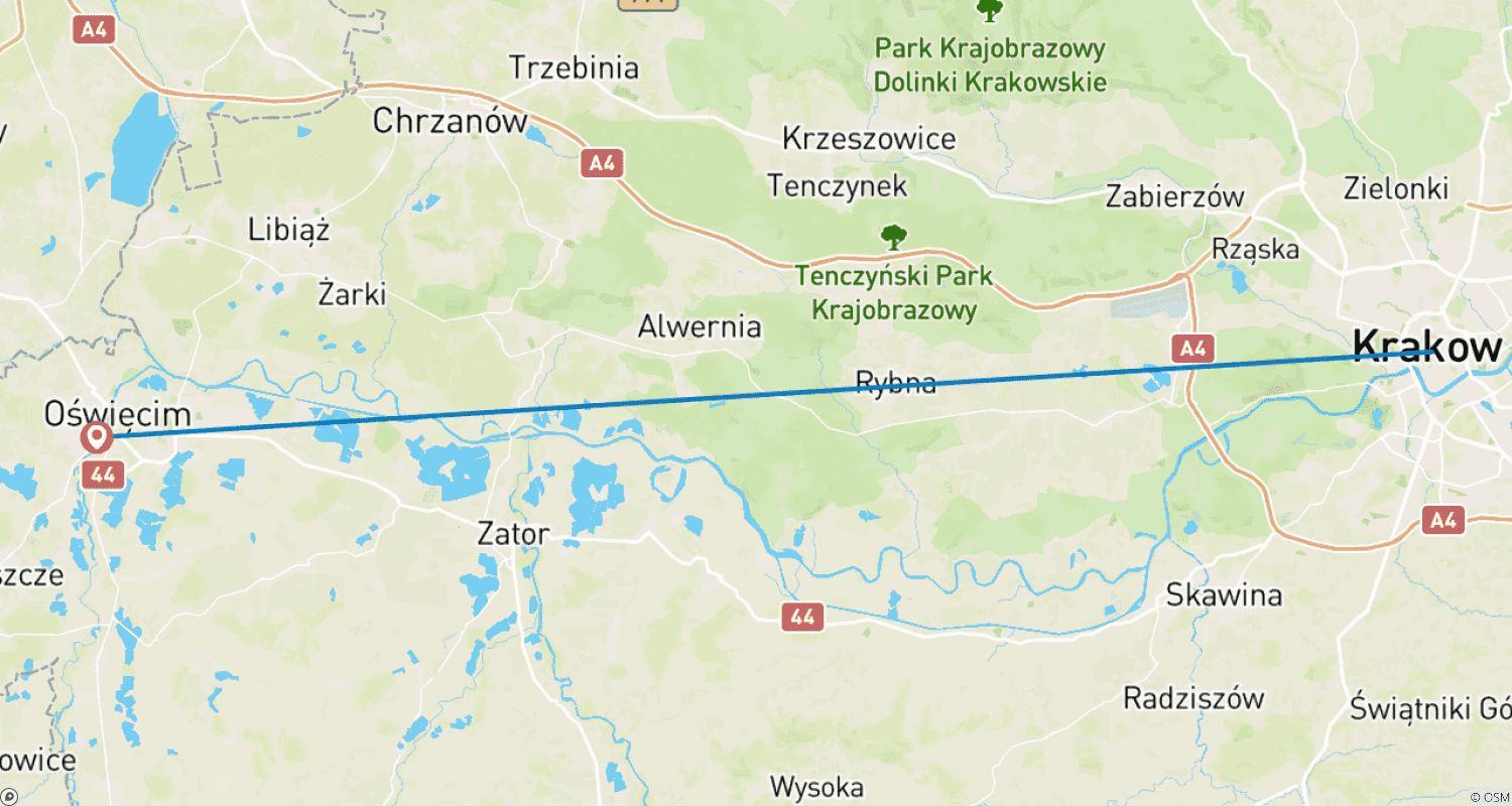 Mapa trasy: Kraków, Polska Jarmarki Bożonarodzeniowe