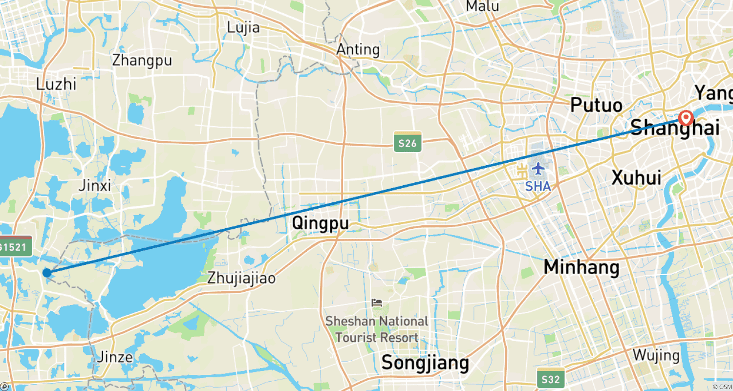 خريطة مسار Shanghai City Break, Spanish-speaking guide, Private Tour