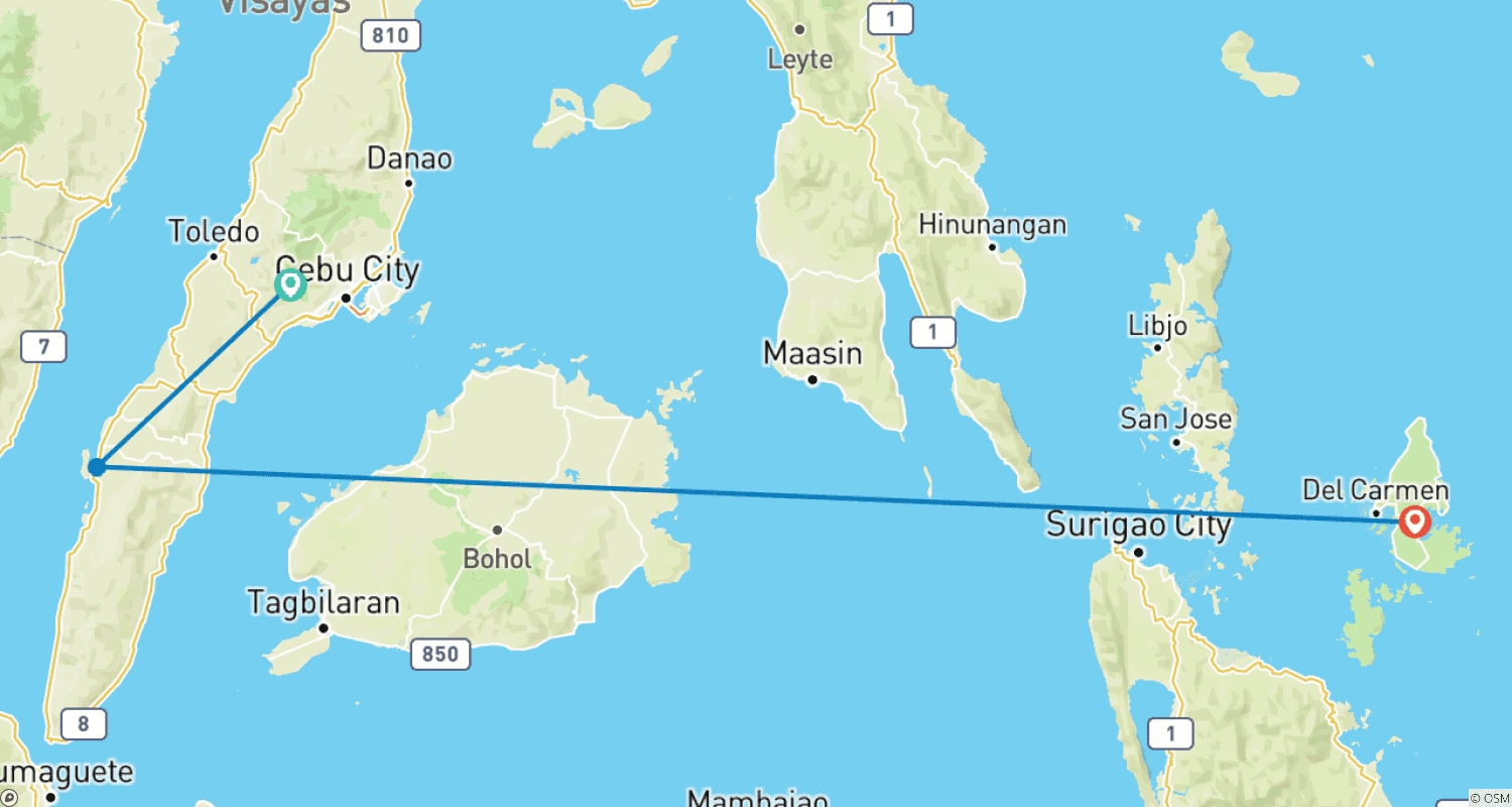 Mapa trasy: Philippines Sunrise