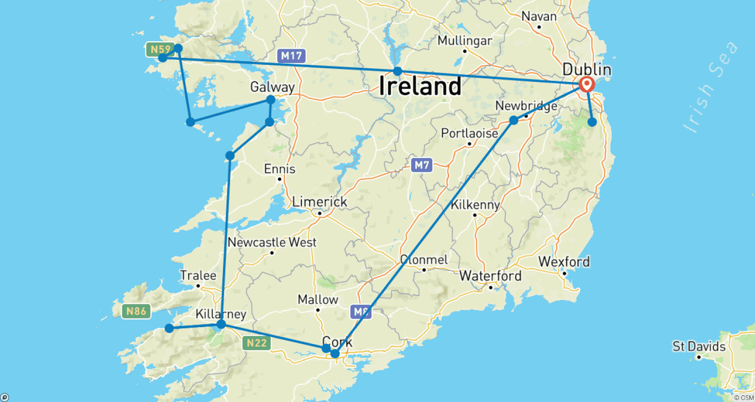 Mapa trasy: Ireland's Icons (Classic)