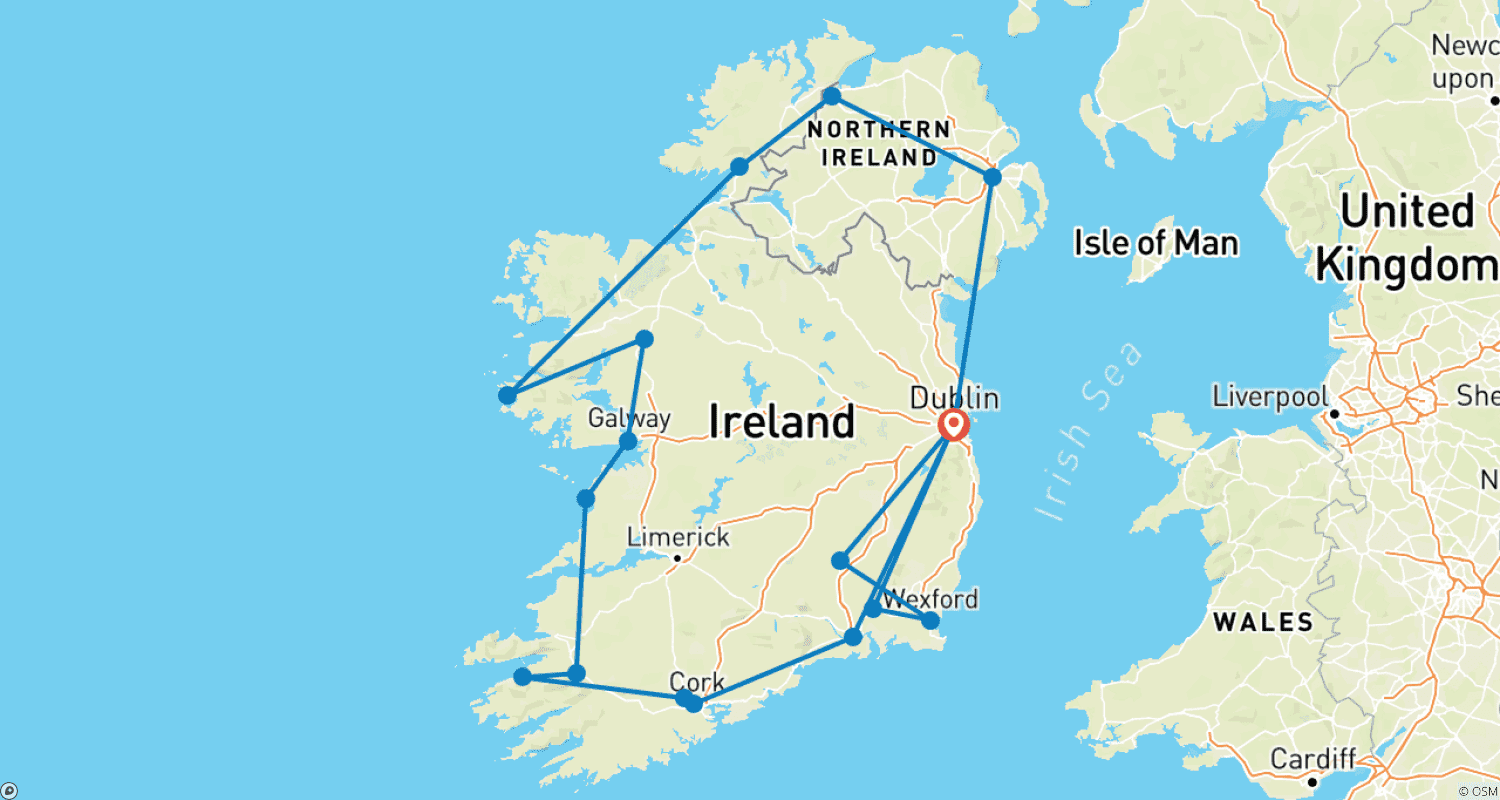 Mapa trasy: Niesamowita Irlandia - Signature