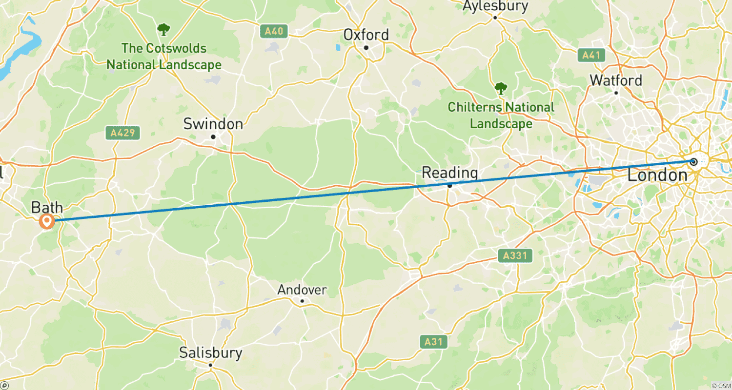 Mapa trasy: 5 Day London and Bath