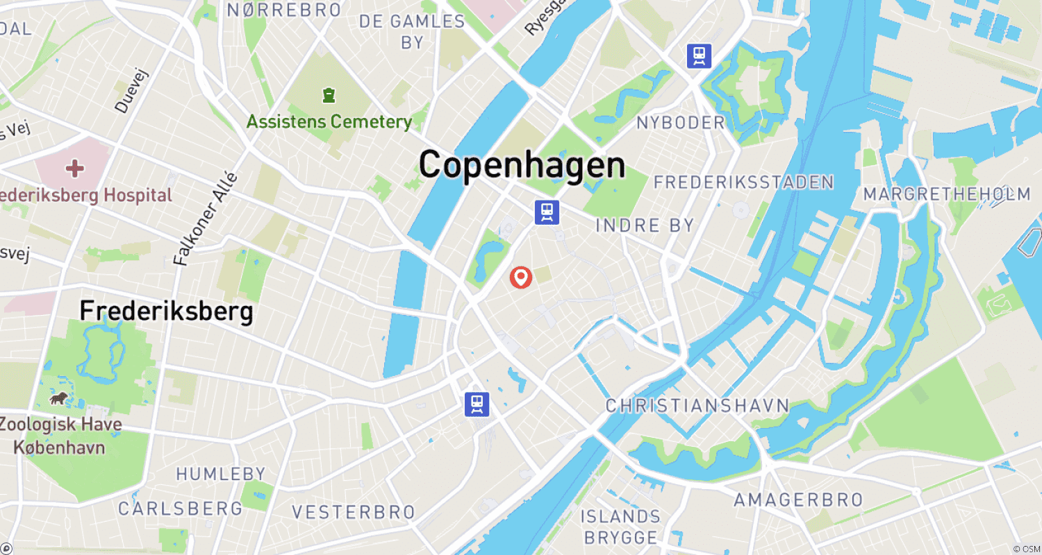 Mapa do percurso de Aventura de 5 Dias em Copenhague, Dinamarca