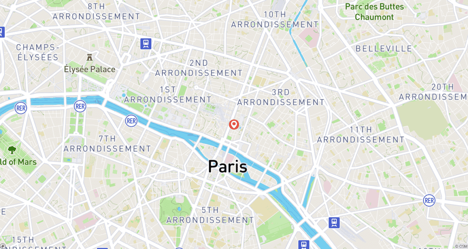 4 Day Paris, France With Car Rentalのルートマップ