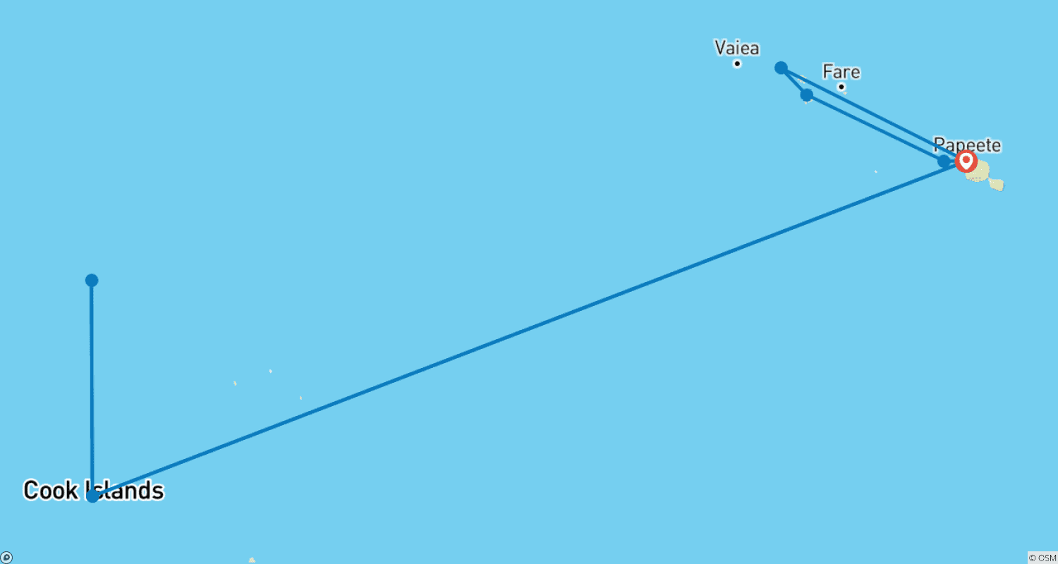 خريطة مسار Dream destination Polynesia