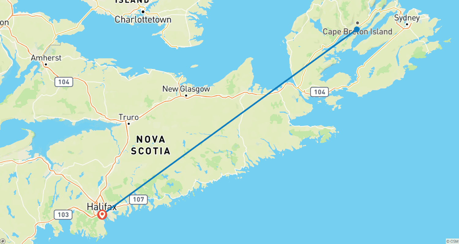 Mapa trasy: Najlepsze z Cape Breton