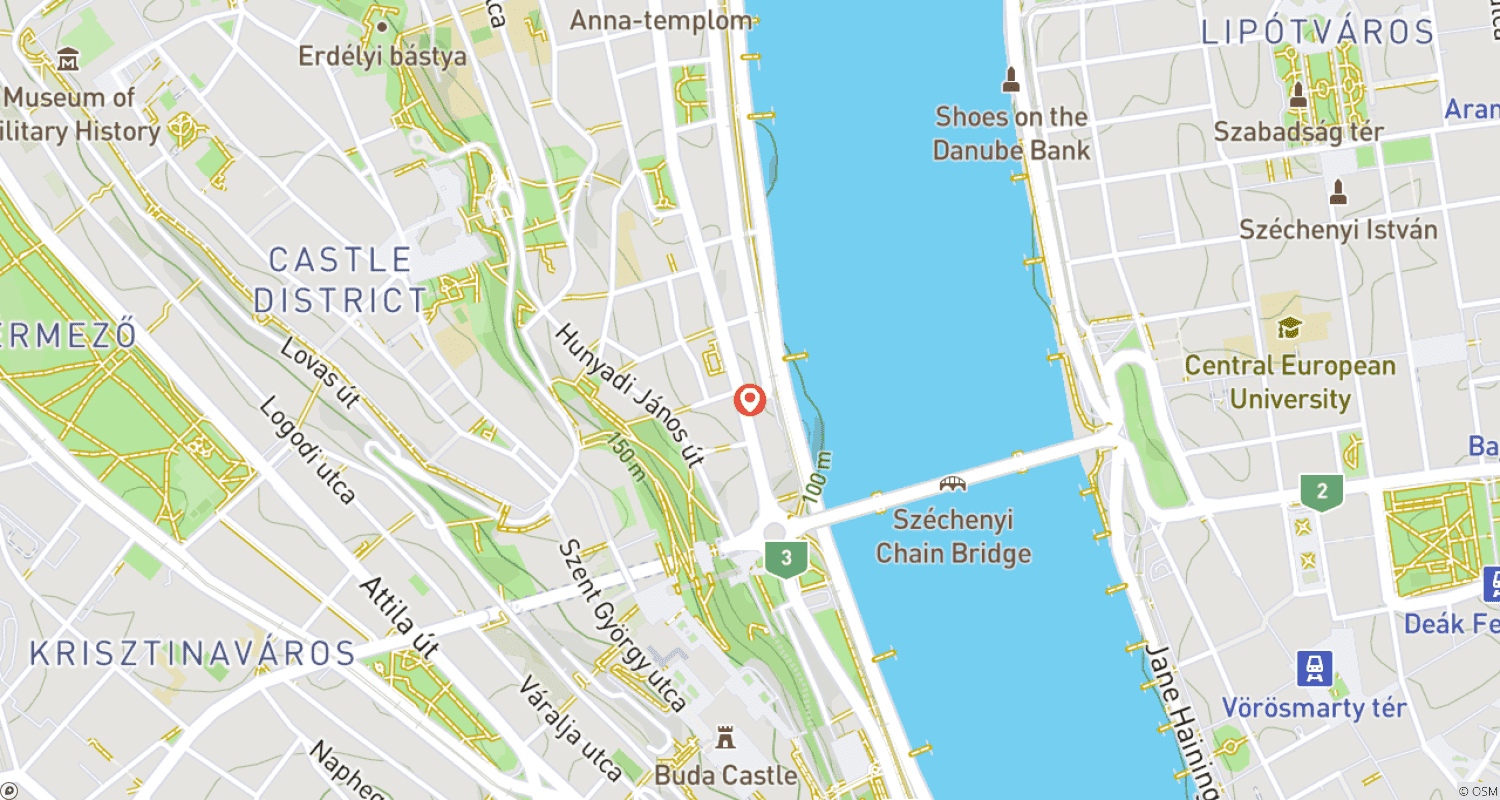 Mapa trasy: 4-dniowy Budapeszt z jednodniową wycieczką do Zakola Dunaju