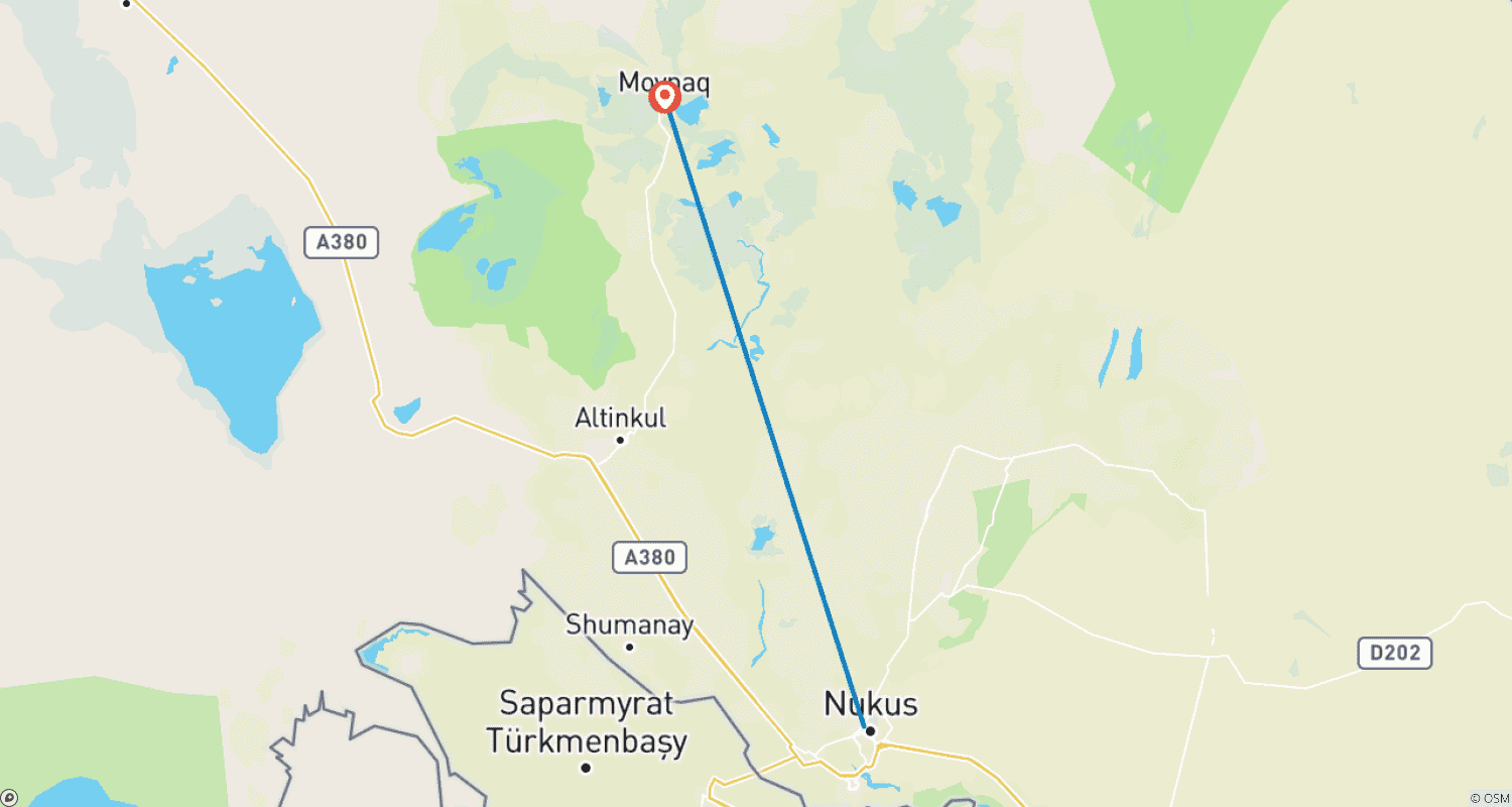Mapa trasy: Muynak Day Trip from Nukus