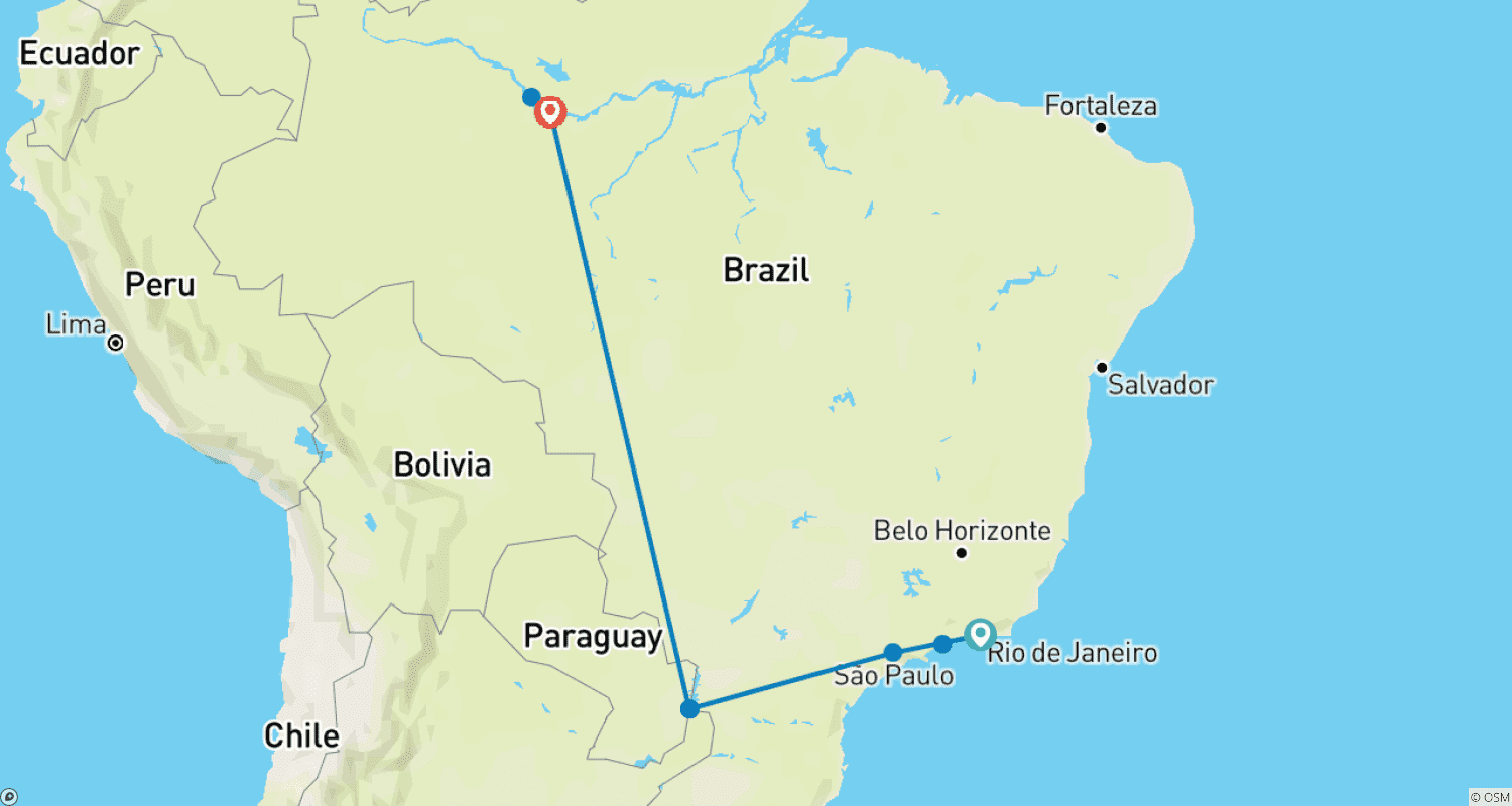 Mapa trasy: Discover Brazil