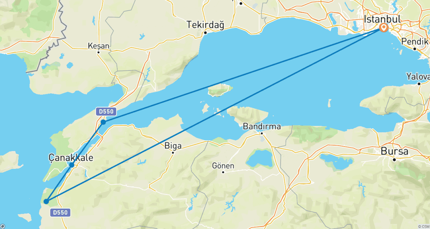 Mapa trasy: Trooper Tour - Stambuł do Stambułu