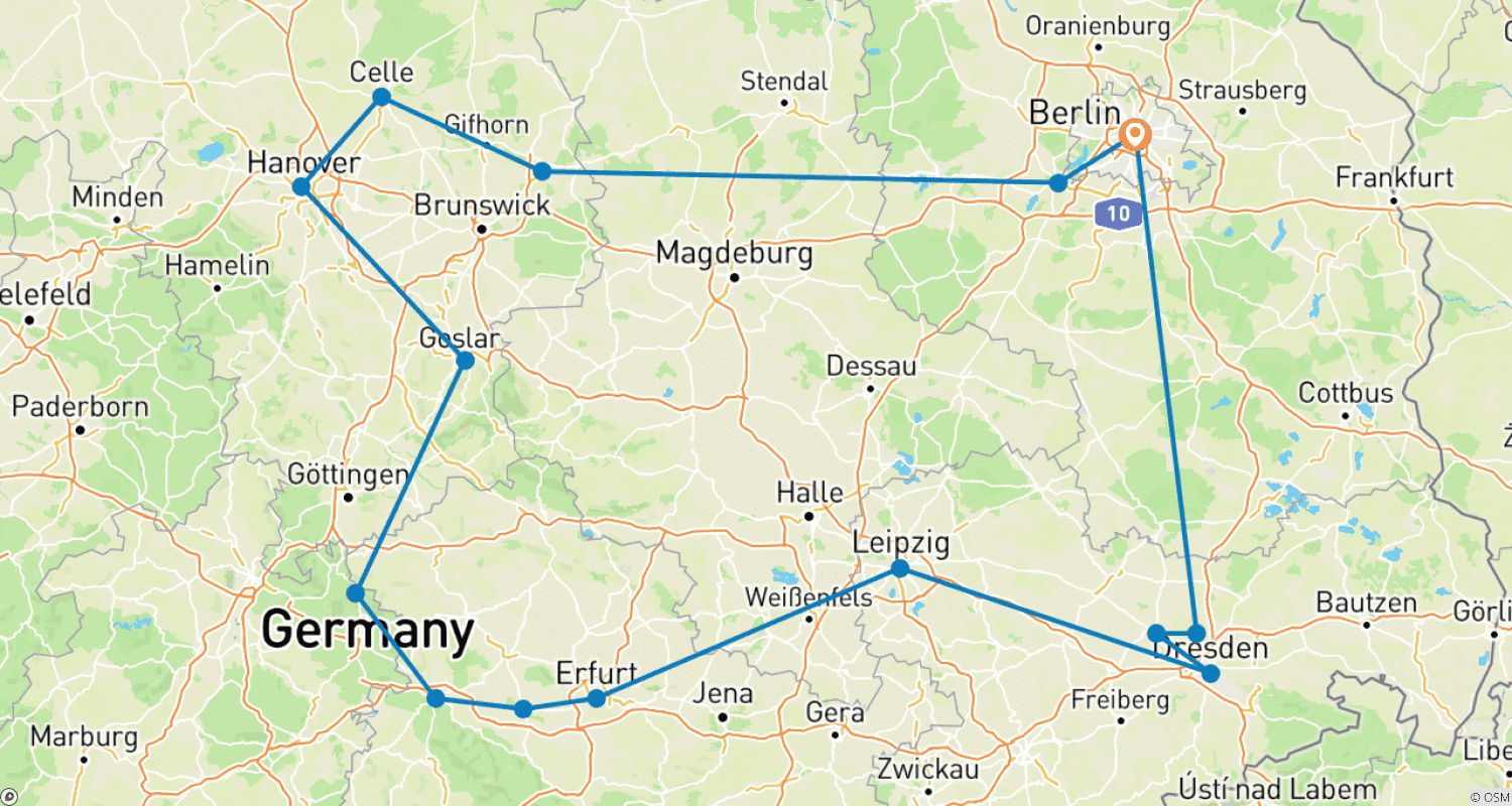 خريطة مسار Adventure in the Heart of Germany with Berlin