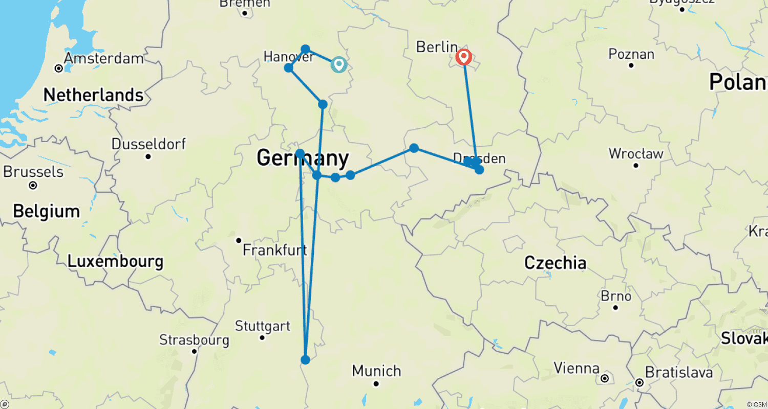 خريطة مسار Adventure in the Heart of Germany