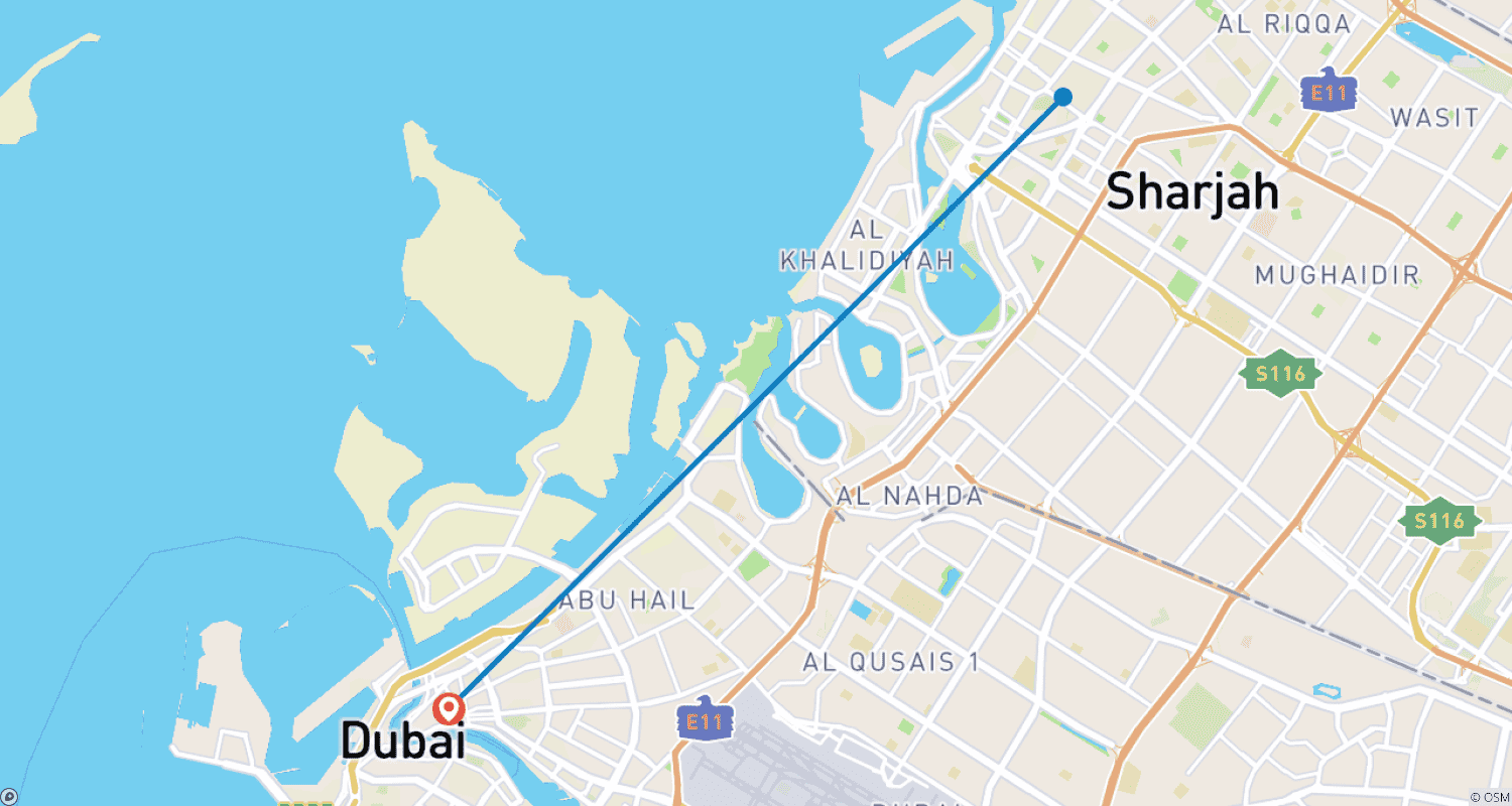 5 Day at Coral Beach Resort Sharjahのルートマップ