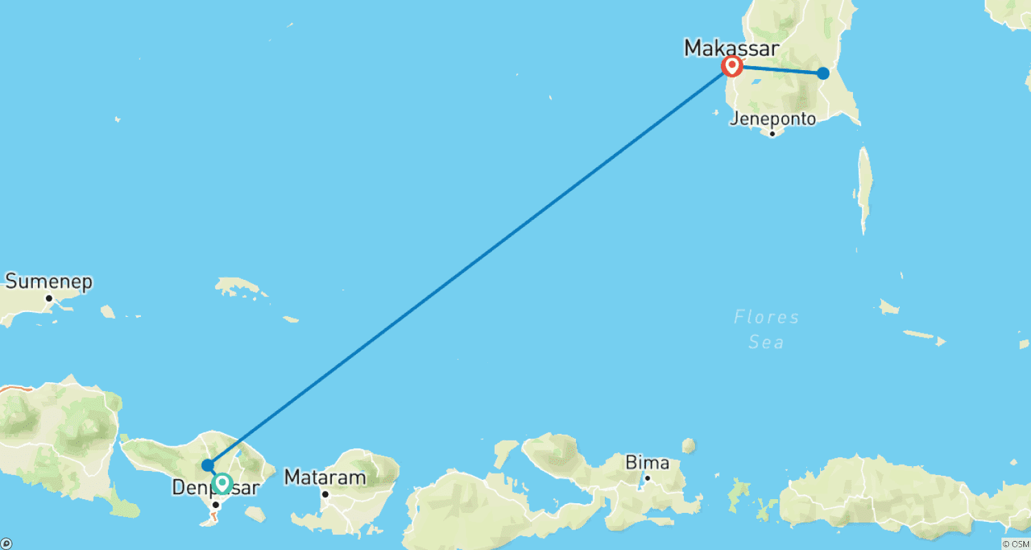 Mapa trasy: Przygoda na Sulawesi: kultura Tana Toraja