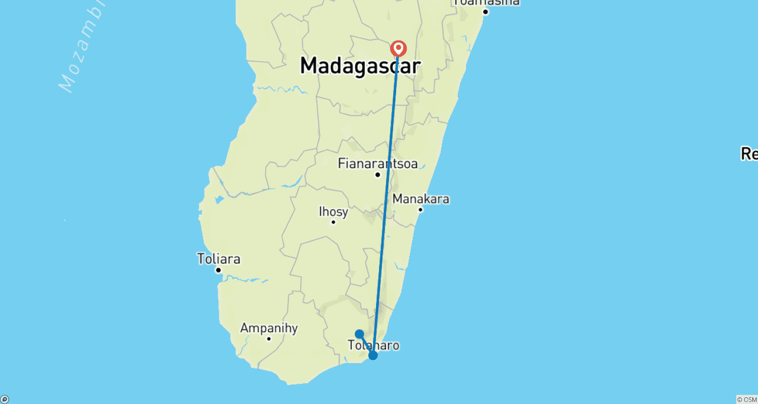 Mapa trasy: Fort-Dauphin and its wonders