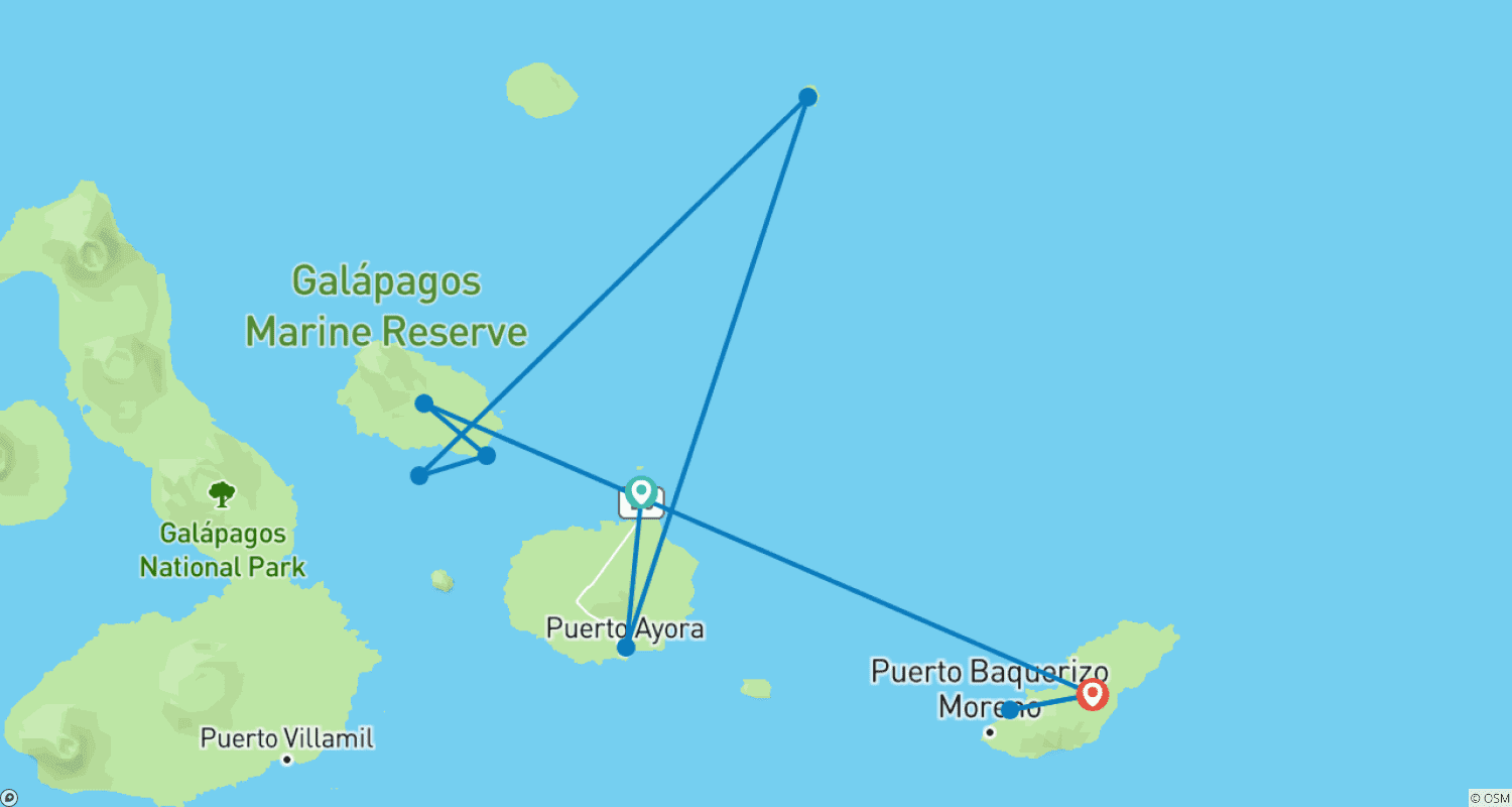 Mapa do percurso de Grand Majestic - Itinerário A de 5 dias