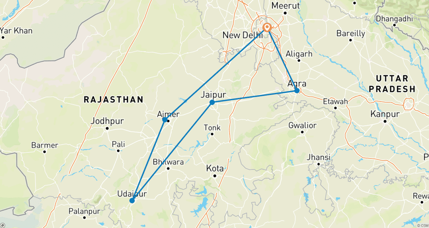خريطة مسار Women's Tour in India