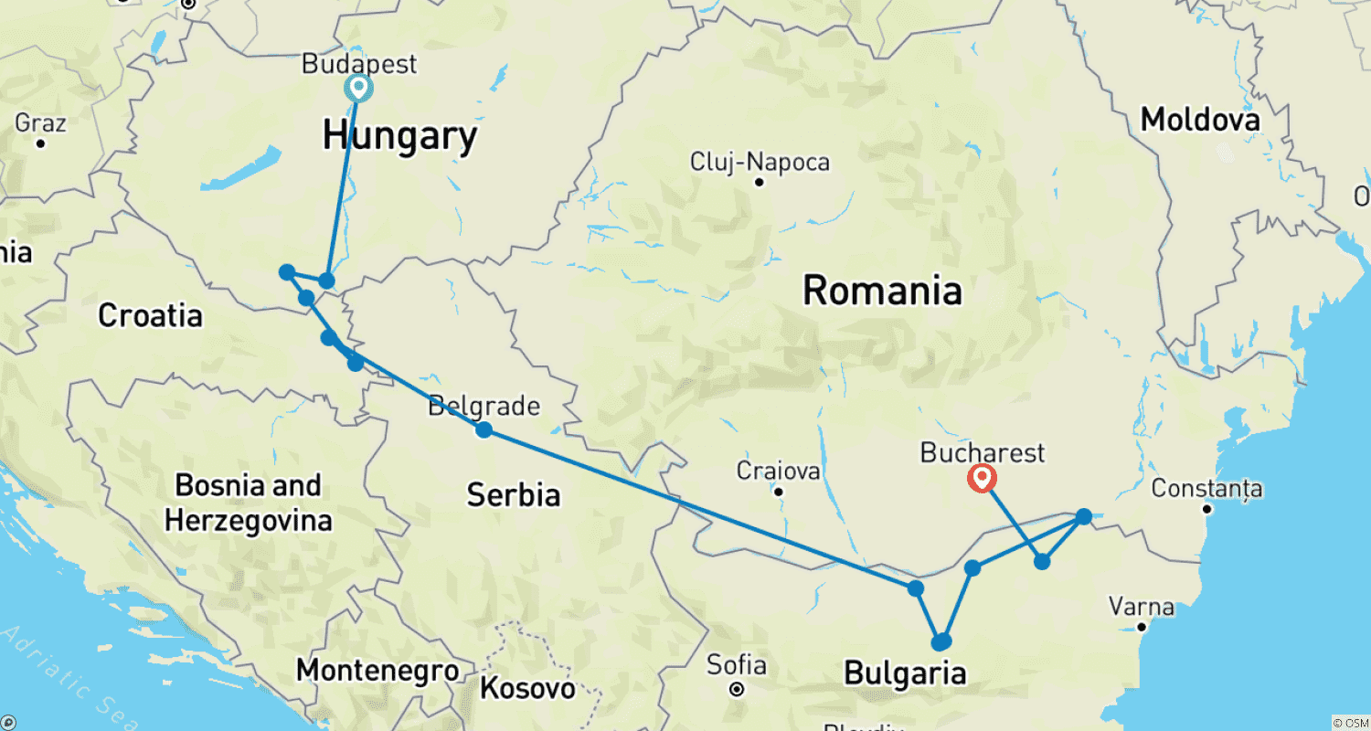 Eastern Europe & Balkans Unveiled 2026|2027のルートマップ