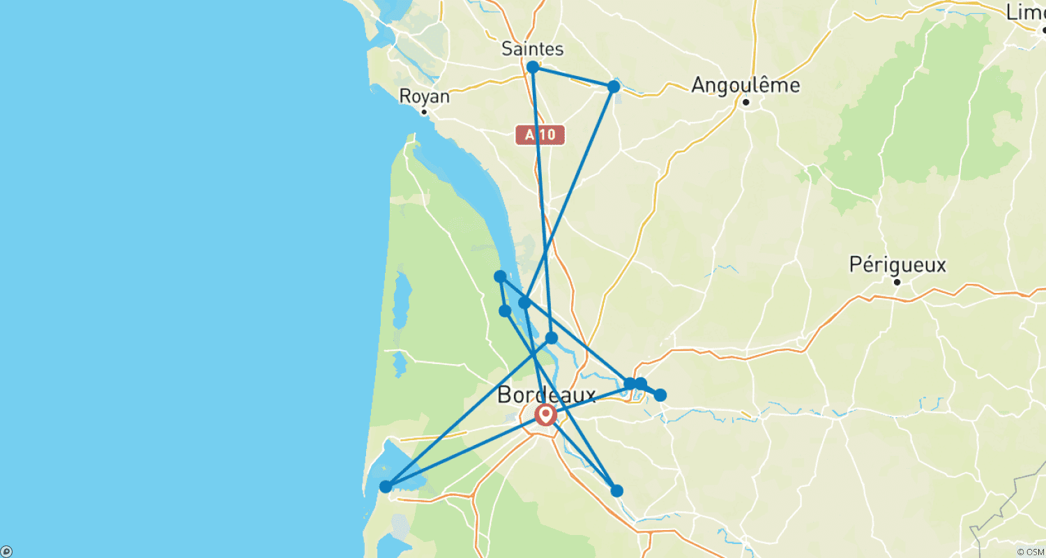 Mapa trasy: Beautiful Bordeaux 2026