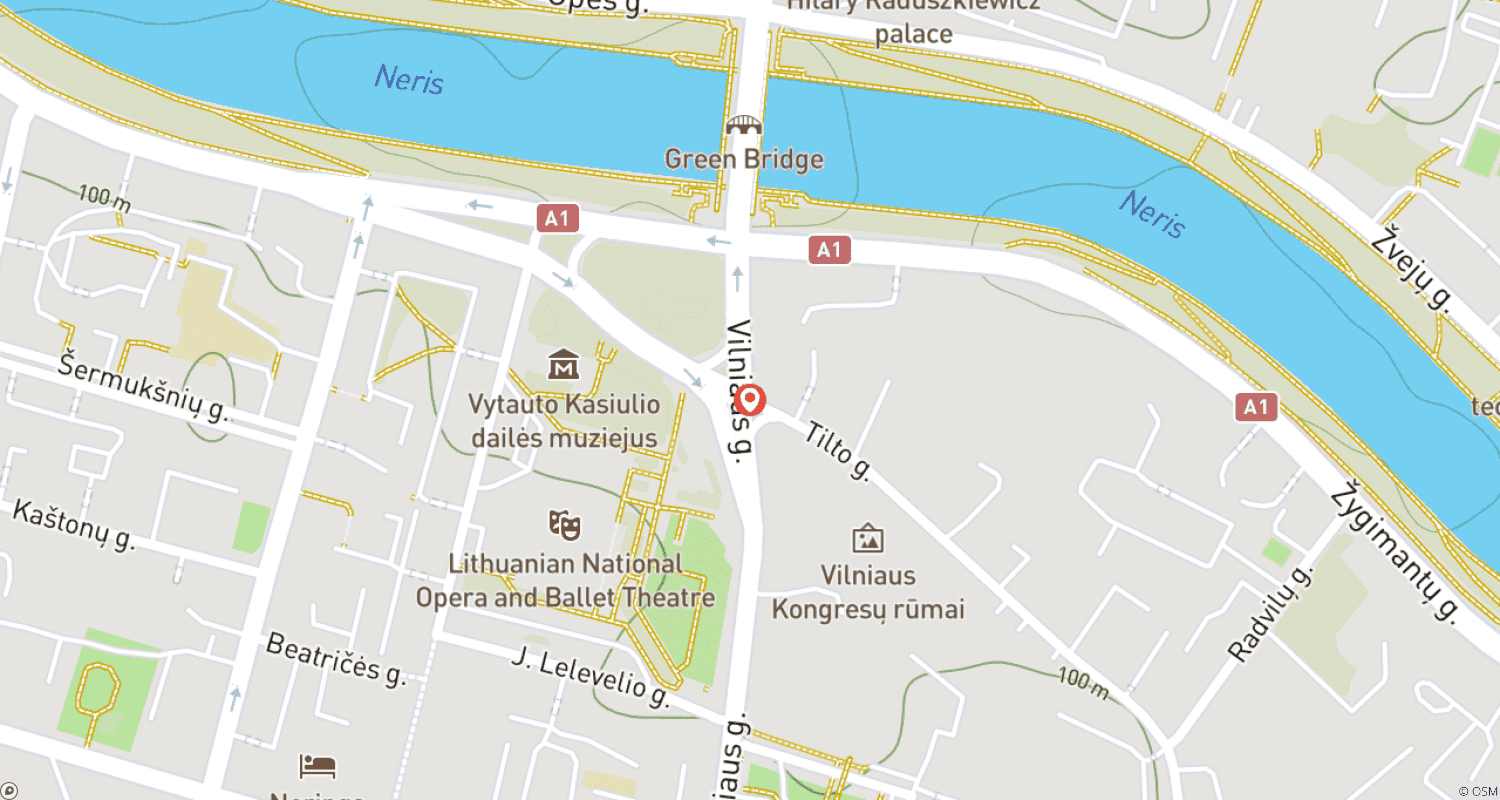 Mapa trasy: Vilnius Walking Tour