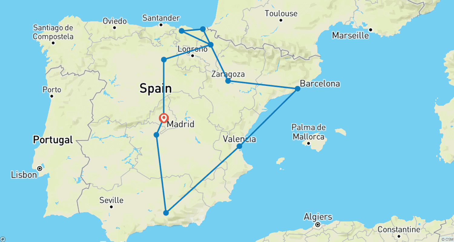 Mapa do percurso de Best of Spain (Classic - Winter)