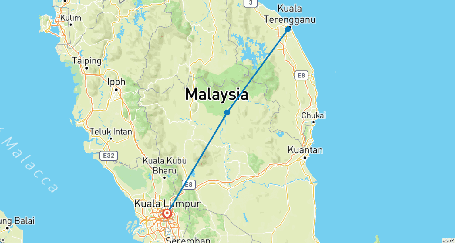 Mapa trasy: Wild Taman Negara Discovery - 4 days
