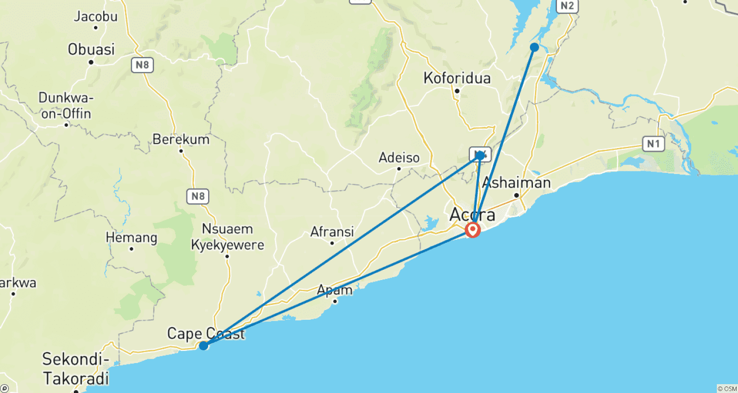 Mapa trasy: December In Ghana 2026