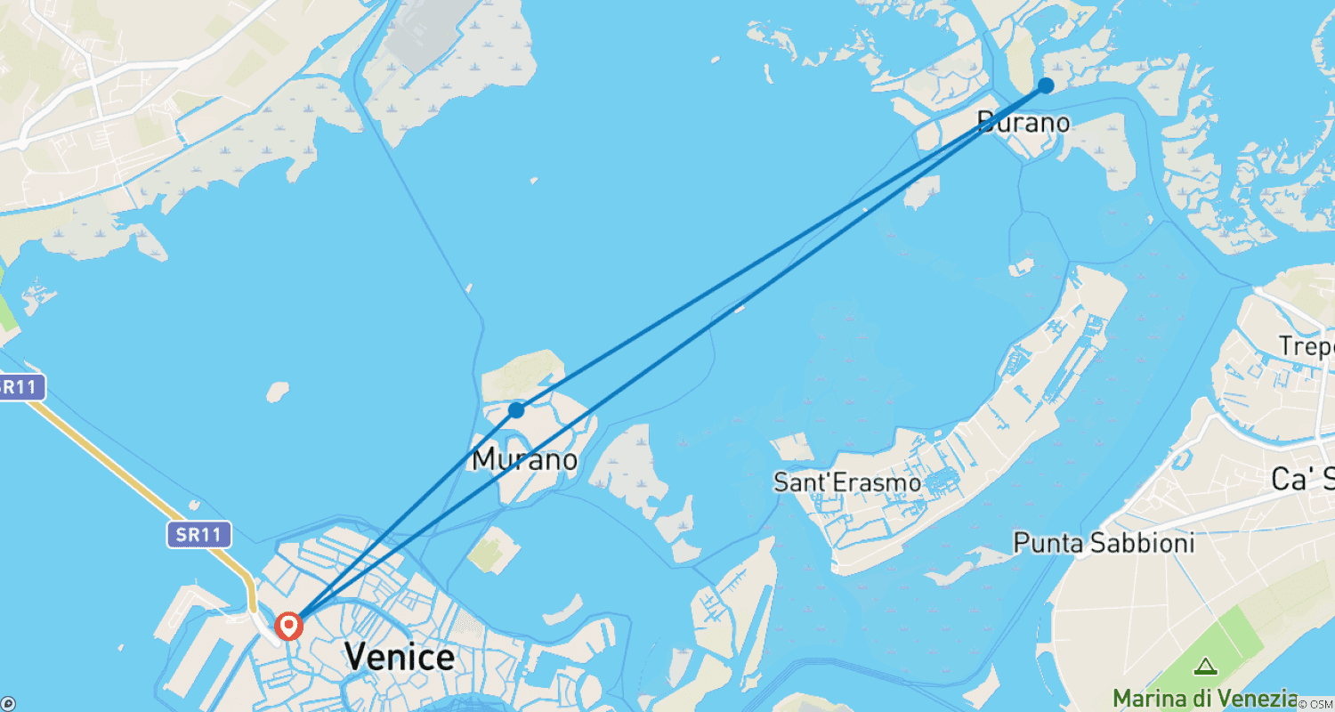 Mapa do percurso de Veneza Explorer (4 Estrelas) - 4 dias