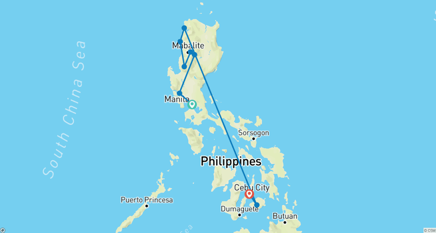 Mapa trasy: Philippines Discovery