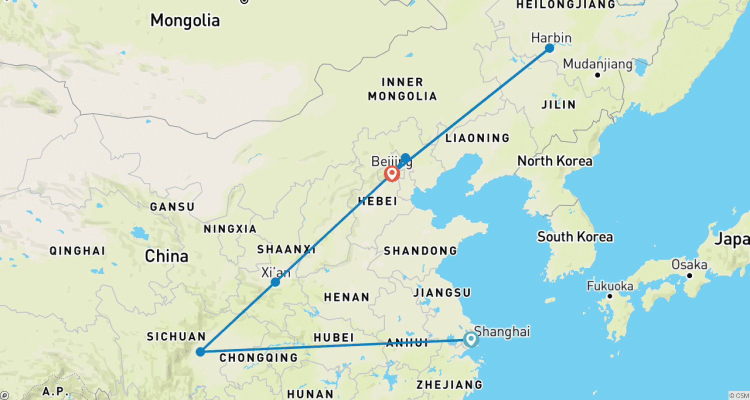 Mapa trasy: China: Winter Wonderland