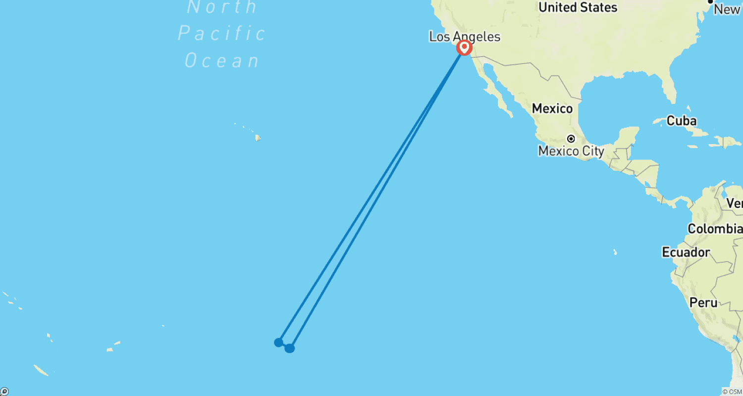 Mapa do percurso de French Polynesia Vacation: 7-Night Moorea & Bora Bora Dream Escape