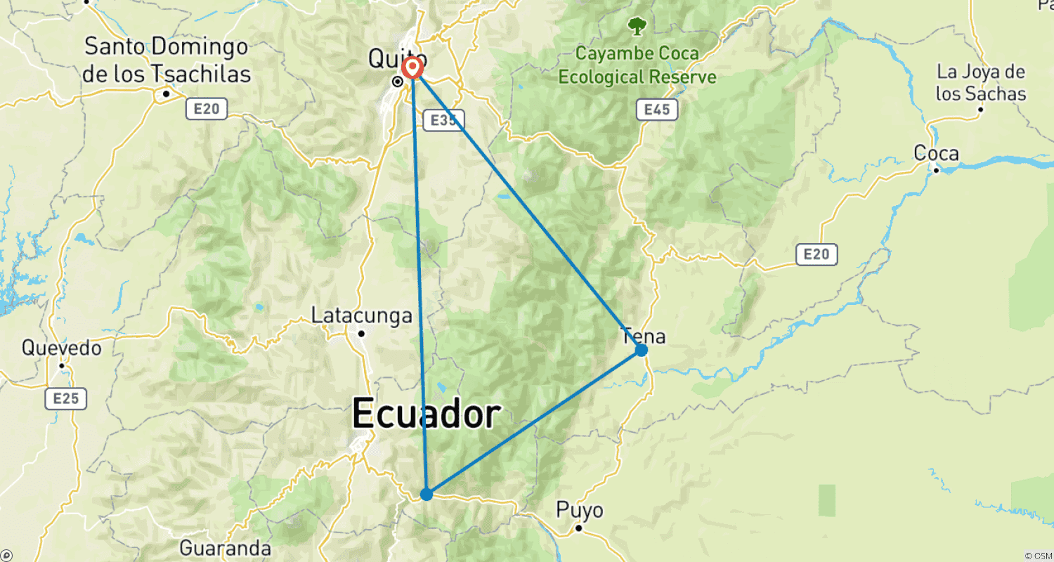Mapa trasy: Ecuador in a Week (Age 27-35)