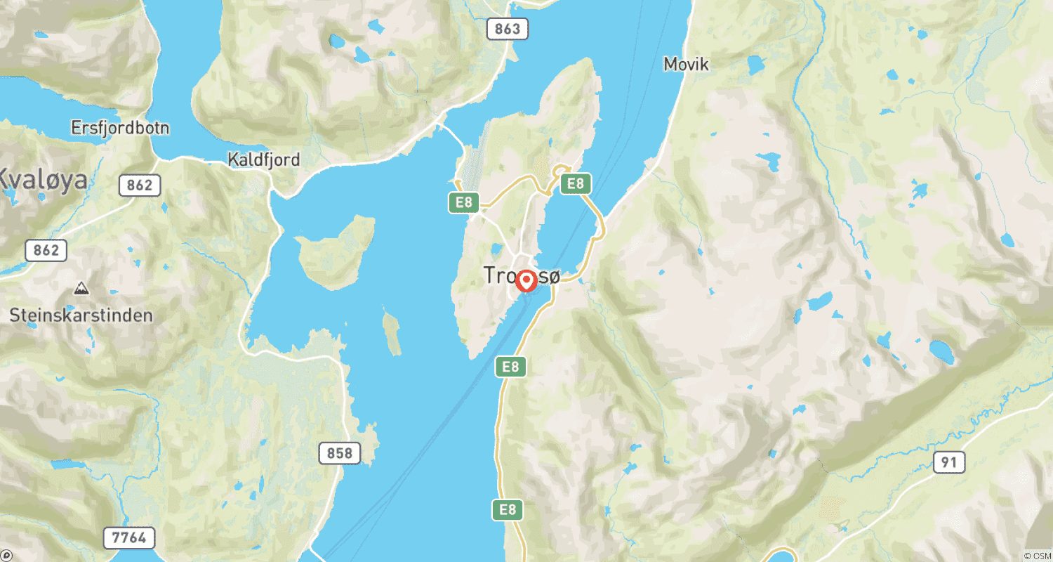 Mapa trasy: Przygoda na Arktyce pod Północnym Światłem