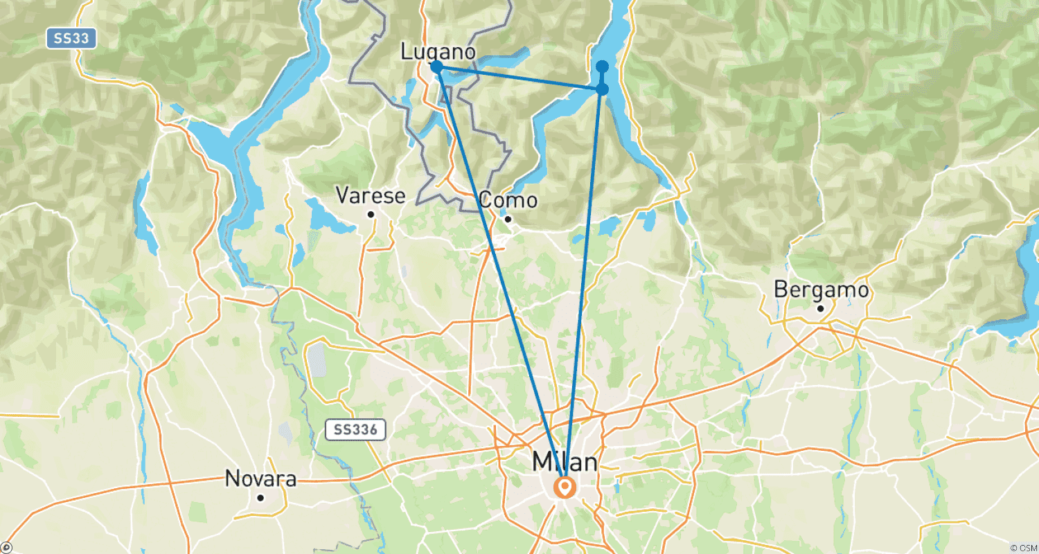 Mapa do percurso de 6 Days in Milan: Lakes, Culture & Scenic Trains