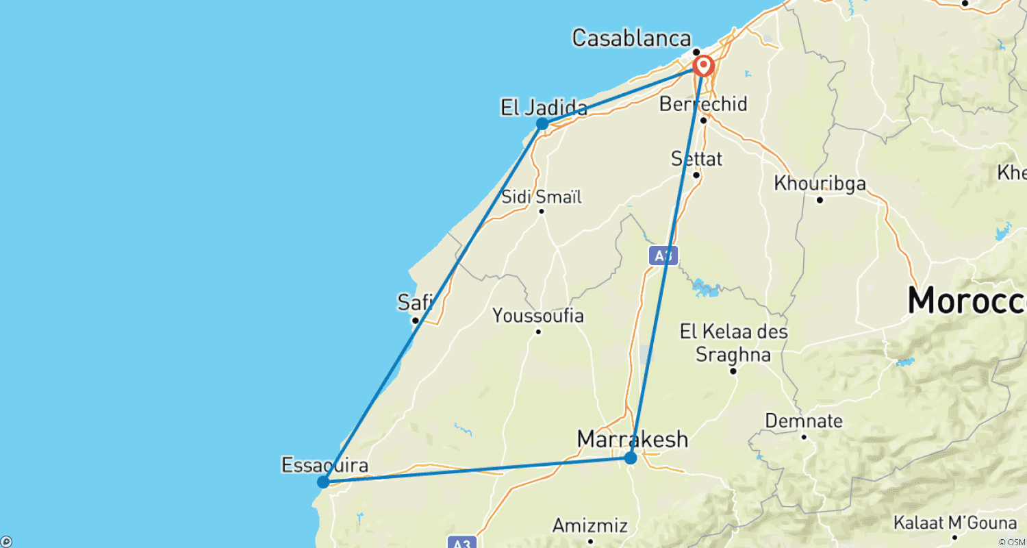 Morocco Food Toursのルートマップ