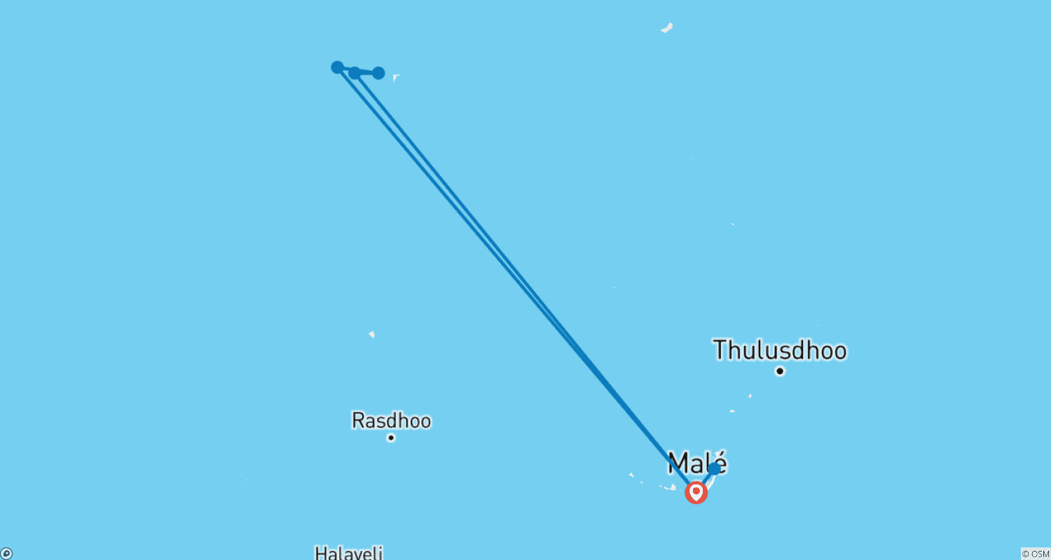 خريطة مسار Maldives Goidhoo Atoll Adventure - 8 days