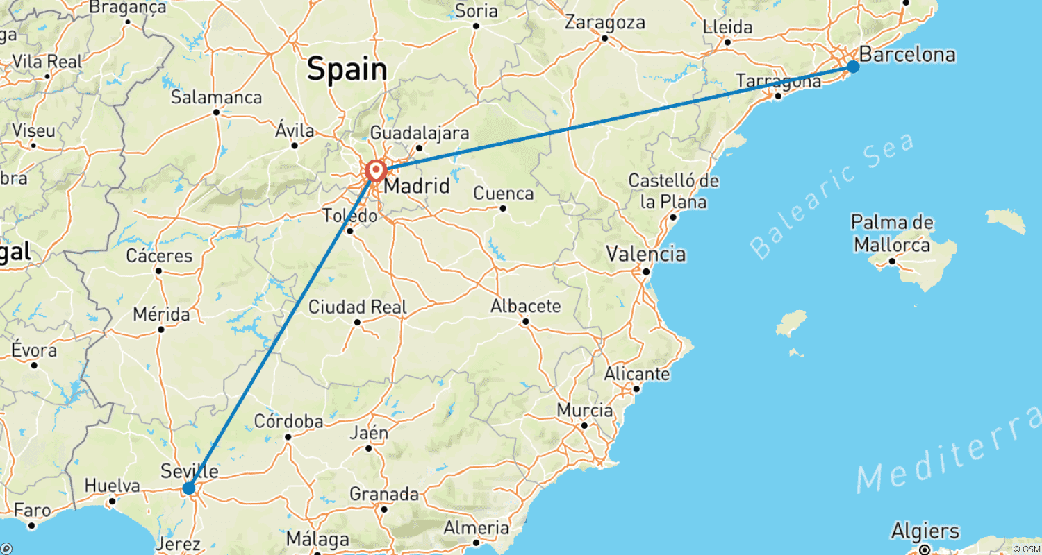 Mapa do percurso de 5 Days in Madrid: Art, History & Tapas Adventure