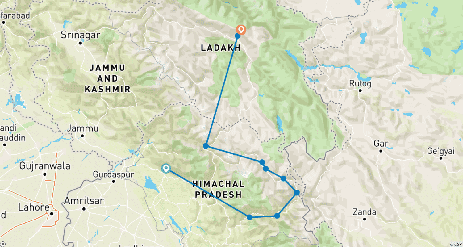 خريطة مسار Himalayan Heights