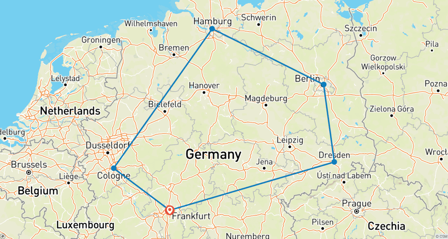 Mapa trasy: North Germany By Train